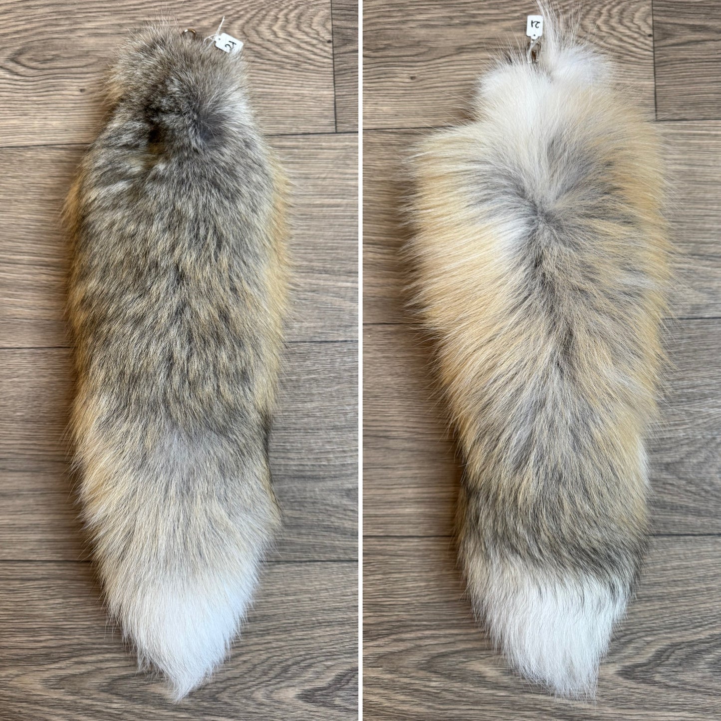 Golden Island fox tail keychain (21)