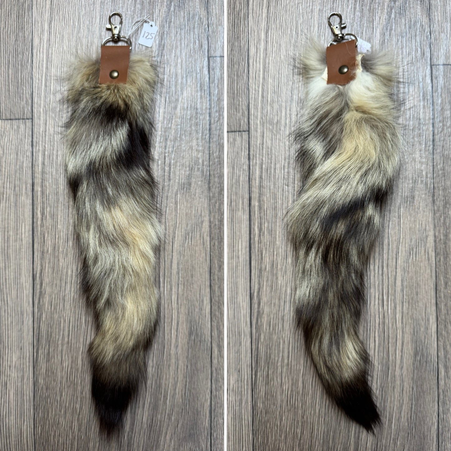 Kit fox tail keychain (125)